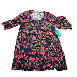 Pioneer Woman Floral Dress Short Ruffles Plus Size XL New with Tags